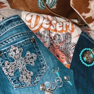 Miss Me bootcut jeans, 26” waist